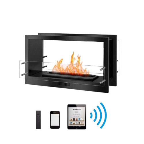 Wall mounted bioethanol fireplace DS