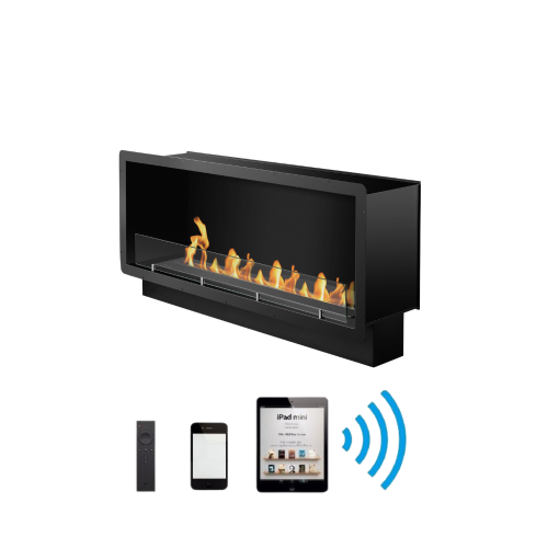 Wall mounted bioethanol fireplace SS